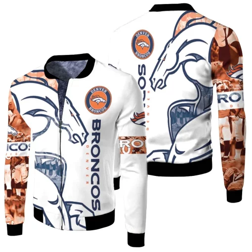 Denver Broncos Nfl For Broncos Fan 3d Fleece Bomber Jacket