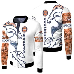 Denver Broncos Nfl For Broncos Fan 3d Jersey Fleece Bomber Jacket