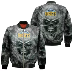 Denver Nuggets Nba Fans Skull Bomber Jacket