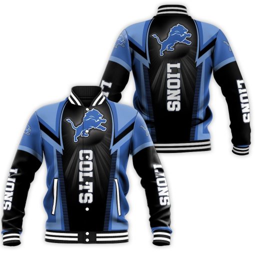 Detroit Lions For Fans Baseball Jacket