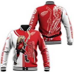 Detroit Red Wings And Zombie For Fans Baseball Jacket