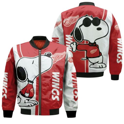 Detroit Red Wings Snoopy Lover 3d Printed Bomber Jacket