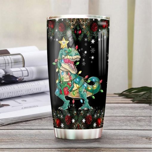 Dinosaur Christmas Stainless Steel Cup