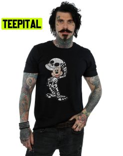 Disney Men’s Mickey Mouse Skeleton Trending Unisex Shirt