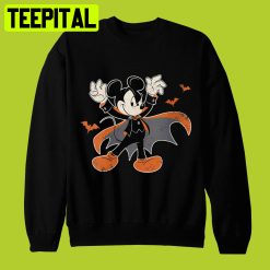 Disney Mickey Mouse Spooky Dracula Costume Cool Halloween Shirt