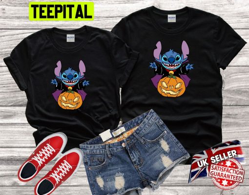 Disney Stitch Pumpkin HalloweenTrending Unisex Shirt