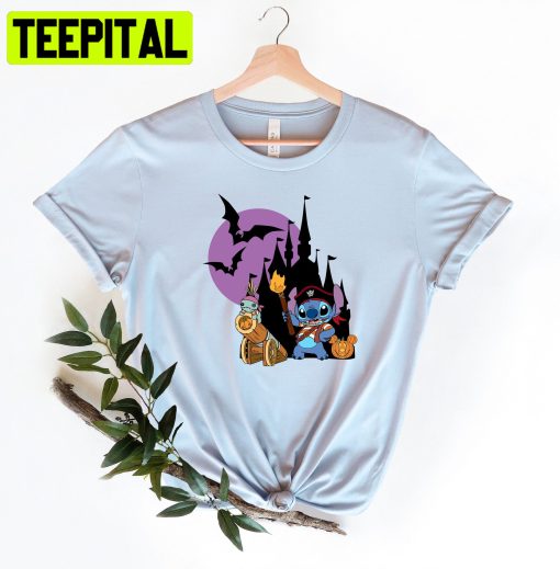 Disney Stitch Pumpkin Vampier HalloweenTrending Unisex Shirt