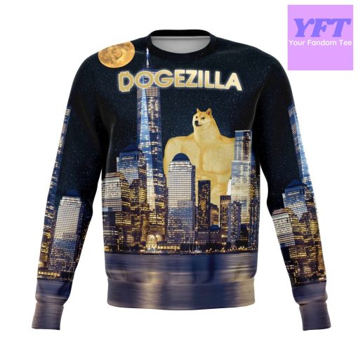 Dogezilla 3d Ugly Christmas Sweater