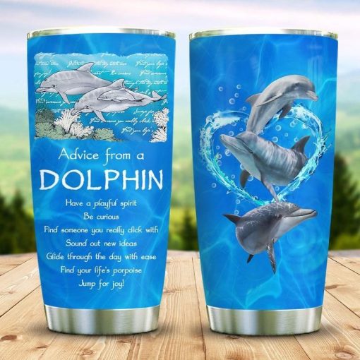 Dolphin Advice For You Stainless Steel Cup