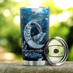 Dolphin Love You To The Moon Stainless Steel Cup