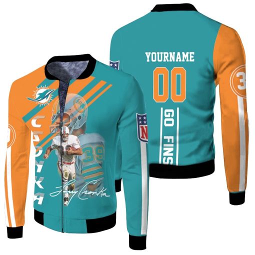 Dolphins Larry Csonka 3d Personalized Fleece Bomber Jacket