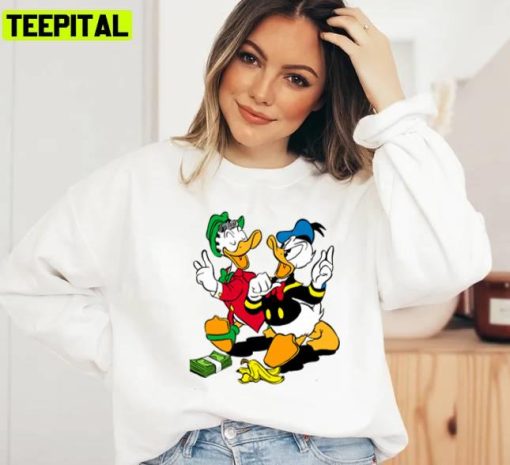 Donald Duck Family Donald Duck Illustration Unisex Sweatshirt