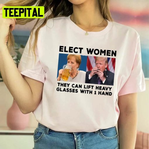 Donald Trump Parody Angela Merkel German Political Unisex T-Shirt