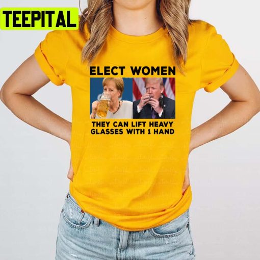 Donald Trump Parody Angela Merkel German Political Unisex T-Shirt