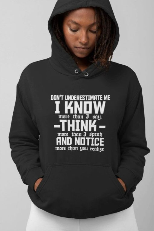 Dont Underestimate Me Unisex Pullover Hoodie