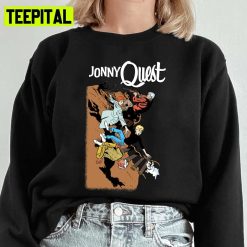 Dr Quest Hadji Bandit And Race Bannon In A Precarious Situati Unisex Sweatshirt