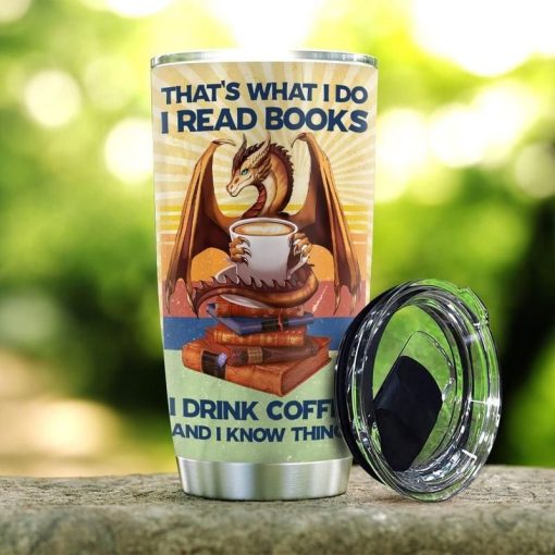 Dragon Books Retro Stainless Steel Cup