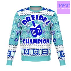 Dreidel Champ Funny Meme 2022 Design 3d Ugly Christmas Sweater