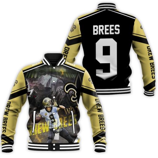 Drew Brees New Orleans Saints Atlanta Falcon Gameday Baseball Jacket