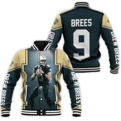 Drew Brees New Orleans Saints Dark Baseball Jacket