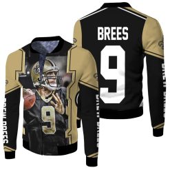 Drew Brees New Orleans Saints History Fleece Bomber Jacket