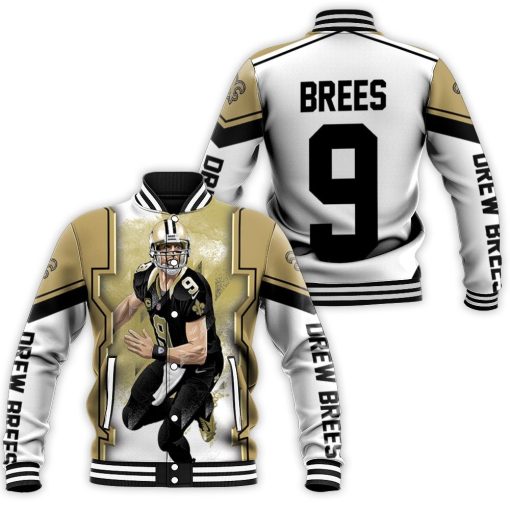 Drew Brees New Orleans Saints Oil Painting Baseball Jacket