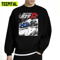 Drift Racing Tandem Takumi Fujiwara Ae86 Vs Bunta Fujiwara Gc8 Chase Unisex Sweatshirt