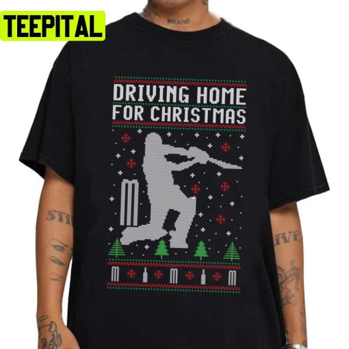 Driving Home For Christmas Cricket Ugly Unisex Sweatshirt