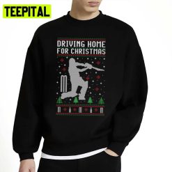 Driving Home For Christmas Cricket Ugly Unisex Sweatshirt