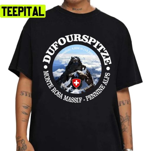 Dufourspitze Switzerland Logo Art Unisex Sweatshirt