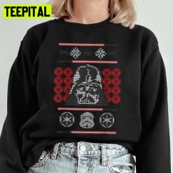 Dv Knit Pattern Mandalorian Star Wars Ugly Unisex Sweatshirt