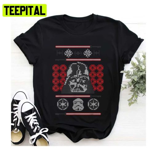 Dv Knit Pattern Mandalorian Star Wars Ugly Unisex Sweatshirt