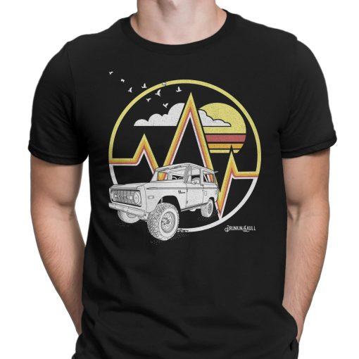 Early Bronco Livery Series Retro Ring Spun Cotton Black T-Shirt