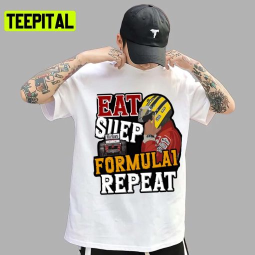 Eat Sllep Formula Repeat Formula 1 Car Racing F1 Unisex T-Shirt