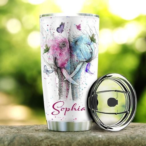 Elephant Couple Stainless Steel Cup