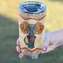 Elephant Mandala Stainless Steel Cup