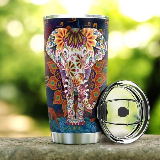 Elephant Mandala Stainless Steel  Cup