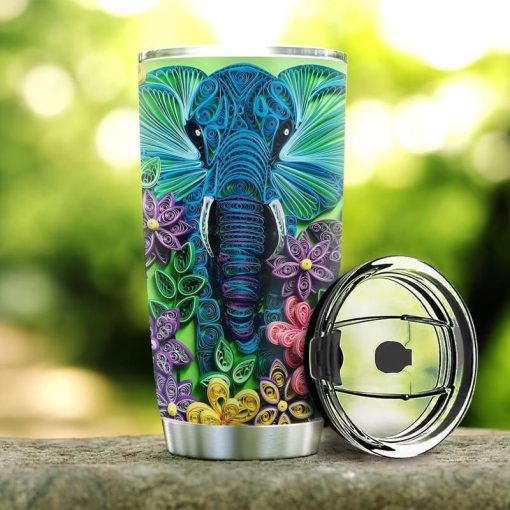 Elephant Paper Craft Style Stainless Steel Cup