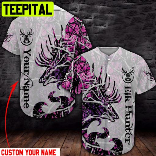 ELK Hunter Custom BASEBALL SHIRT 3D Design All Over Printed Trending Baseball Jersey