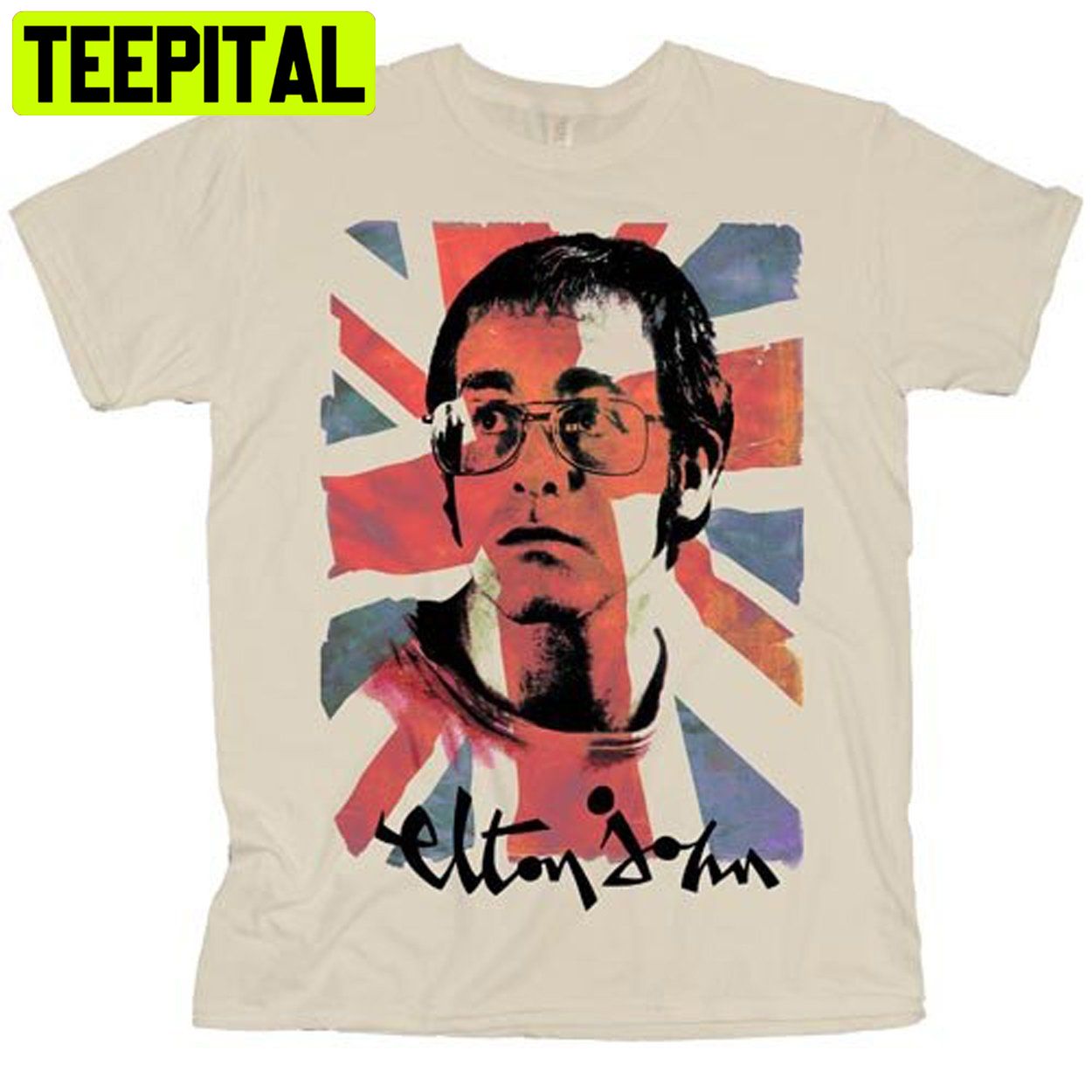 Elton John Portrait Piano Rock Trending Unisex Shirt