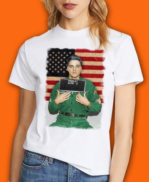 Elvis Mugshot Elvis Army In Color Unisex T-Shirt