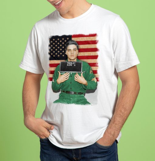 Elvis Mugshot Elvis Army In Color Unisex T-Shirt