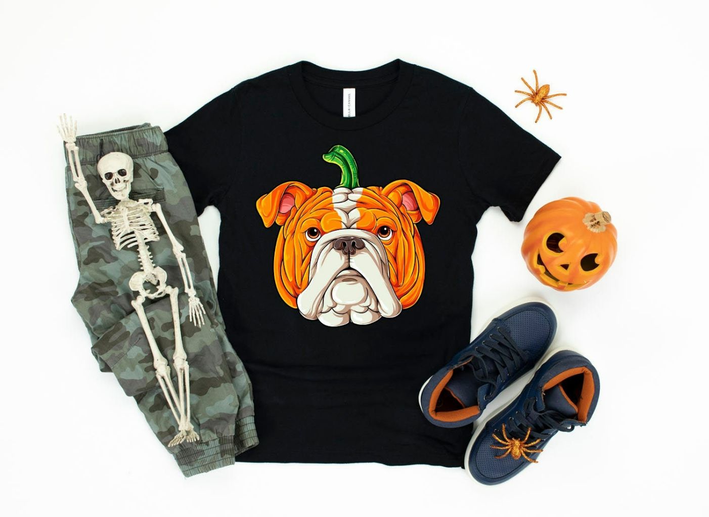 English Bulldog Pumpkin Halloween Shirt