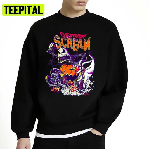 Everybody Scream Horror Design It’s Almost Halloween Unisex Sweatshirt