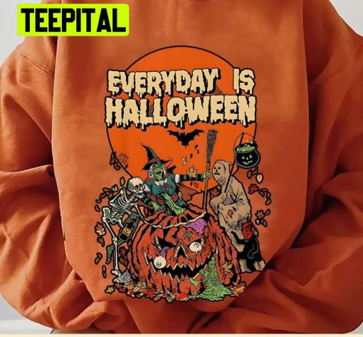 Everyday Is Halloween Spooky Horror Pumpkin Trending Unisex Shirt