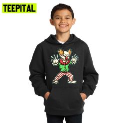 Evil Clown Trick Or Treat Halloween Illustration Hoodie