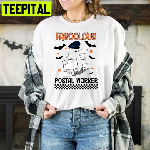 Faboolous Postal Workerhalloween Postal Worker Ghost Trending Unisex Shirt