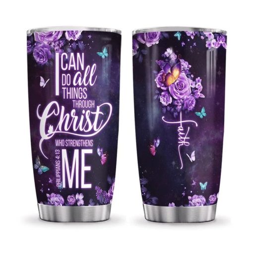 Faith Butterfly Stainless Steel Cup