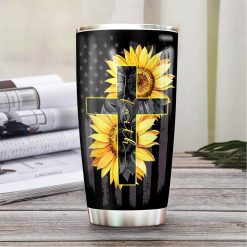 Faith Sunflowers Stainless Steel Cup