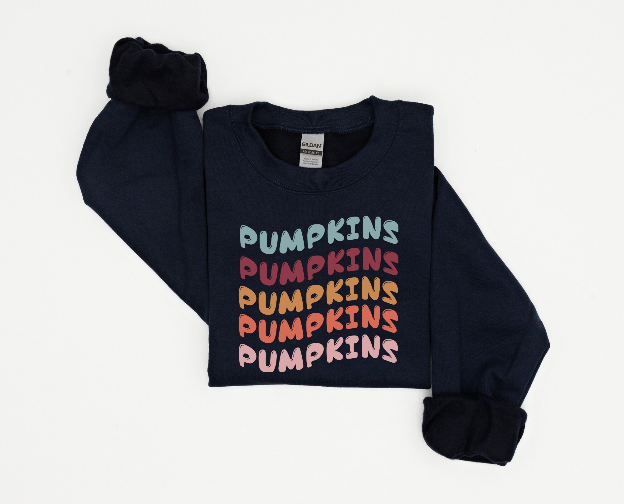 Fall Boho Motif Cottagecore Pumpkin Halloween Unisex Sweatshirt